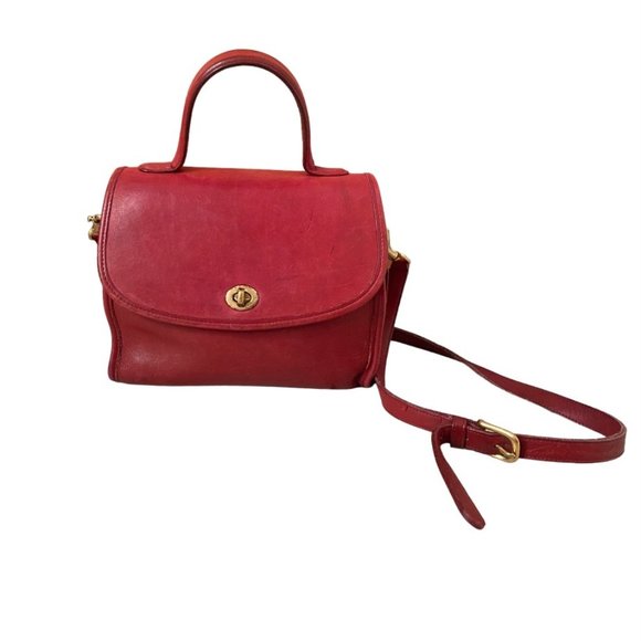 Coach Handbags - Coach the Manor Crossbody / Shoulder Bag 9977, Red